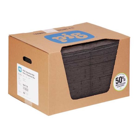 Sorbent Pad, 22 gal, 15 in x 20 in, Universal, Gray, Polypropylene MPN:MAT139