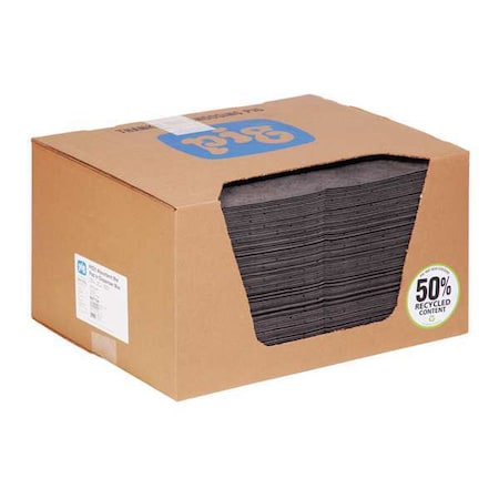 Sorbent Pad, 17 gal, 15 in x 20 in, Universal, Gray, Polypropylene MPN:MAT154