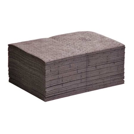 Sorbent Pad, 17 gal, 15 in x 20 in, Universal, Gray, Polypropylene MPN:MAT160