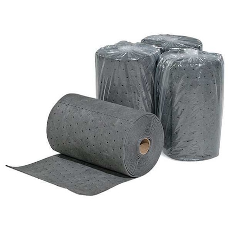 Sorbent Roll, 7 gal, 10 in x 25 ft, Universal, Gray, 4 PK MPN:MAT193