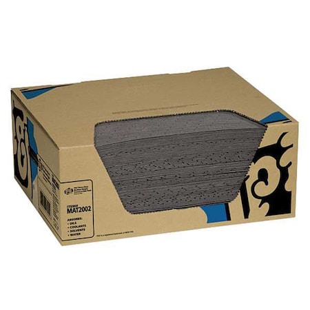 Sorbent Pad, 14 gal, 16 in x 20 in, Universal, Gray, Polypropylene MPN:MAT2002