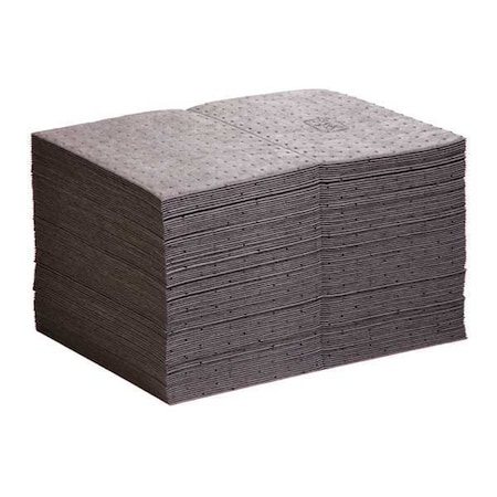 Sorbent Pad, 22 gal, 15 in x 20 in, Universal, Gray, Polypropylene, 100PK MPN:MAT203