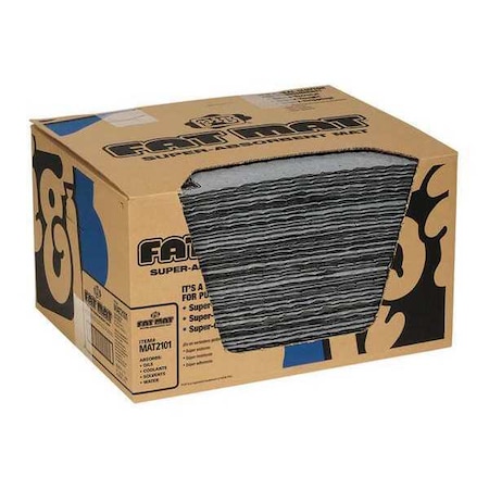 Sorbent Pad, 22 gal, 16 in x 20 in, Universal, Gray, Polypropylene MPN:MAT2101