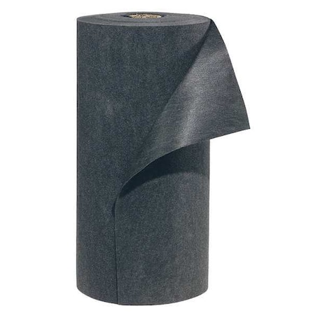 Sorbent Pad, 39 gal, 3 ft x 300 ft, Universal, Black, Polypropylene MPN:MAT218