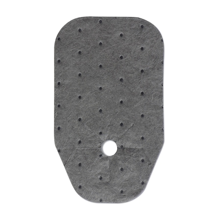 Sorbent Pad, 17 7/16 oz, 5 in x 8 1/2 in, Universal, Gray, 10 PK MPN:MAT2230