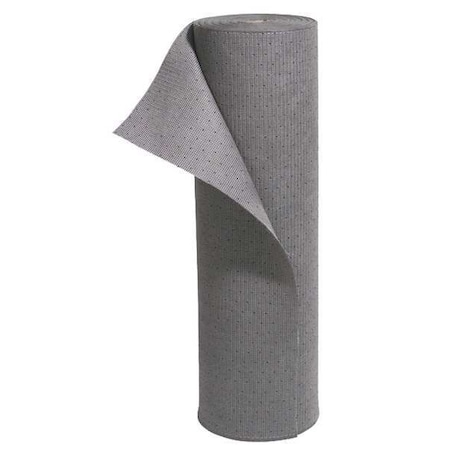 Sorbent Roll, 11 gal, 33 in x 75 ft, Universal, Gray, Polyester, Polypropylene MPN:MAT256