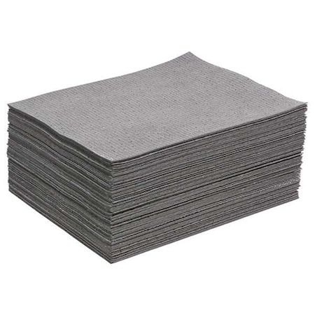 Sorbent Pad, 12 gal, 16 1/2 in x 20 in, Universal, Gray, Polyester, Polypropylene MPN:MAT286