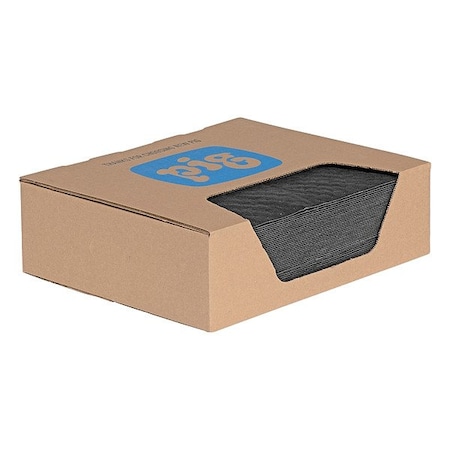 Sorbent Pad, 9 7/8 gal, 16 in x 20 in, Universal, Black/Gray, Polypropylene, 50 PK MPN:MAT2906