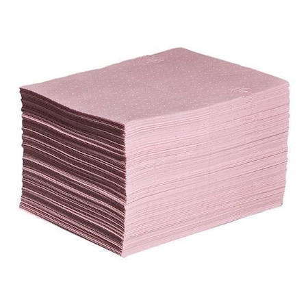 Sorbent Pad, 22 gal, 15 in x 20 in, Universal, Pink, Polypropylene MPN:MAT302