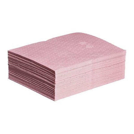 Sorbent Pad, 11 gal, 15 in x 20 in, Universal, Pink, 50 PK MPN:MAT310