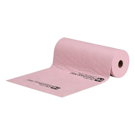 Sorbent Roll, 2 3/16 gal, Universal, Pink, Polypropylene MPN:MAT3100