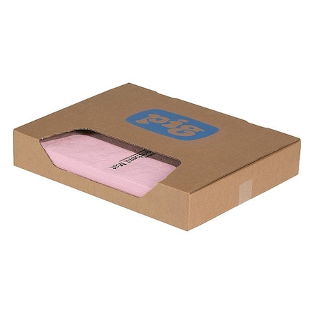 Sorbent Pad, 3 5/8 gal, 14.75 in x 20 in, Universal, Pink, Polypropylene, 50 PK MPN:MAT3102