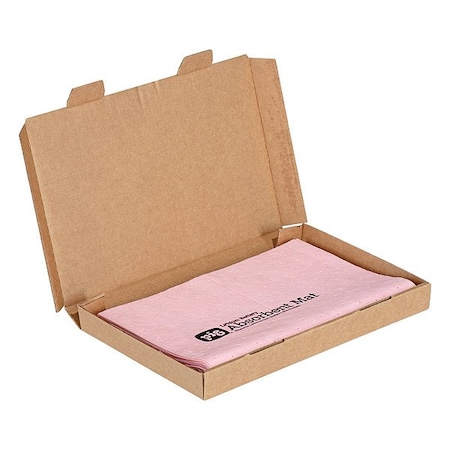 Sorbent Pad, 74 oz, 14.75 in x 20 in, Universal, Pink, Polypropylene, 8 PK MPN:MAT3103