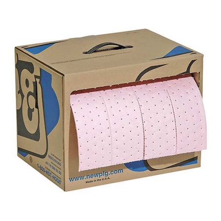 Sorbent Roll, 8 gal, 15 in x 60 ft, Universal, Pink, Polypropylene MPN:MAT342