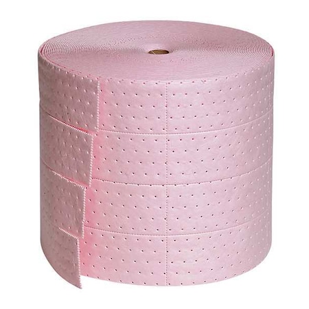 Sorbent Roll, 19 gal, 15 in x 150 ft, Universal, Pink, Polypropylene MPN:MAT343