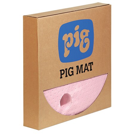 Sorbent Pad, 5 gal, 22 in Dia., Universal, Pink, 25 PK MPN:MAT355