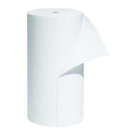Sorbent Roll, 40 gal, 30 in x 150 ft, Oil, White, Polypropylene MPN:MAT401