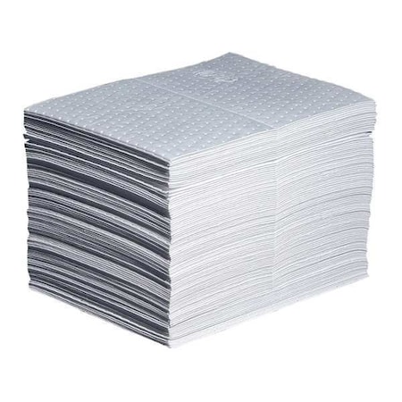 Sorbent Pad, 22 gal, 15 in x 20 in, Oil, White, 100 PK MPN:MAT403
