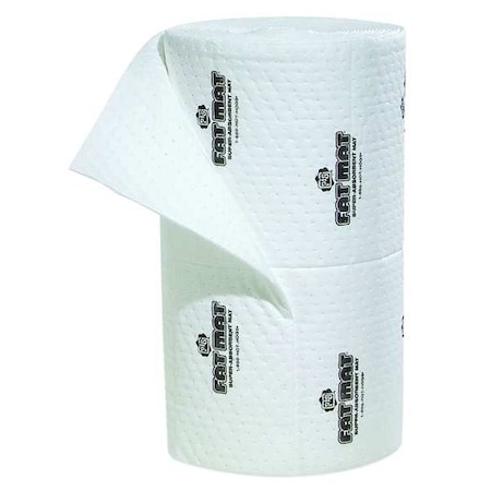 Sorbent Roll, 40 gal, 32 in x 75 ft, Oil, White, Polypropylene MPN:MAT4102