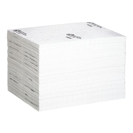 Sorbent Pad, 22 gal, 16 in x 20 in, Oil, White, Polypropylene MPN:MAT4105