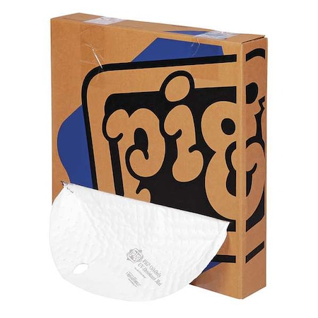 Sorbent Pad, 7 gal, 22 in Dia., Oil, White, Polypropylene MPN:MAT4109