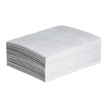 Sorbent Pad, 11 gal, 15 in x 20 in, Oil, White, Polypropylene MPN:MAT414