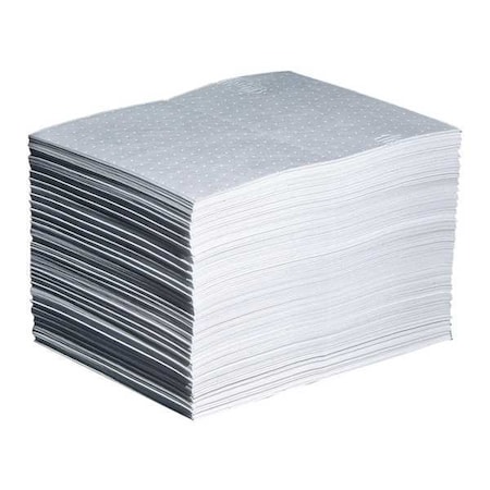 Sorbent Pad, 22 gal, 15 in x 20 in, Oil, White, Polypropylene MPN:MAT423