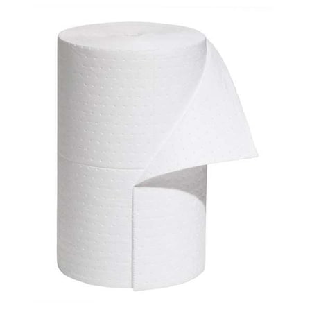 Sorbent Roll, 32 gal, 24 in x 150 ft, Oil, White, Polypropylene MPN:MAT424