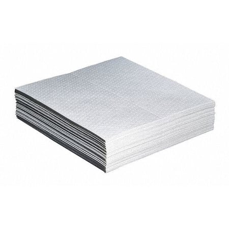 Sorbent Pad, 33 gal, 30 in x 30 in, Oil, White, Polypropylene MPN:MAT426