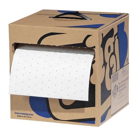 Sorbent Roll, 9 gal, 10 in x 100 ft, Oil, White, 2 PK MPN:MAT427