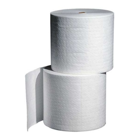 Sorbent Roll, 41 gal, 15 in x 300 ft, Oil, White, 2 PK MPN:MAT441