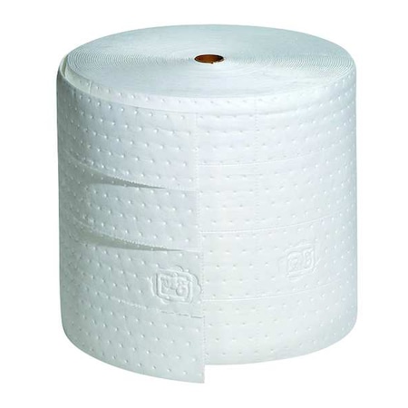 Sorbent Roll, 19 gal, 15 in x 150 ft, Oil, White, Polypropylene MPN:MAT443