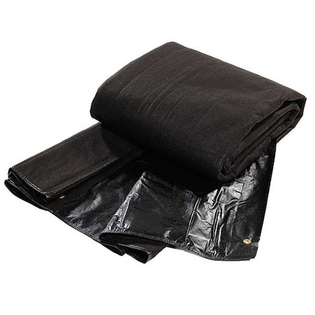 Sorbent Pad, 12 gal, 10 ft x 10 ft, Oil, Black, Polyethylene, Polypropylene MPN:MAT445