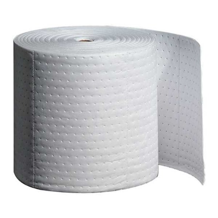 Sorbent Roll, 16 gal, 15 in x 150 ft, Oil, White, Polypropylene MPN:MAT446