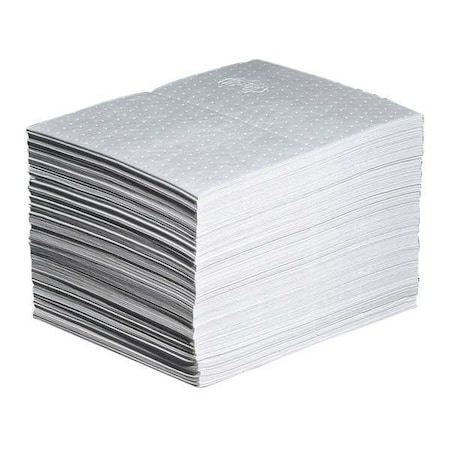 Sorbent Pad, 22 gal, 15 in x 20 in, Oil, White, Polypropylene MPN:MAT460