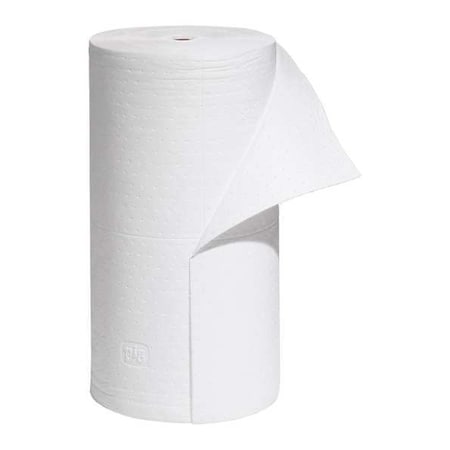 Sorbent Roll, 42 gal, 30 in x 200 ft, Oil, White, Polypropylene MPN:MAT461
