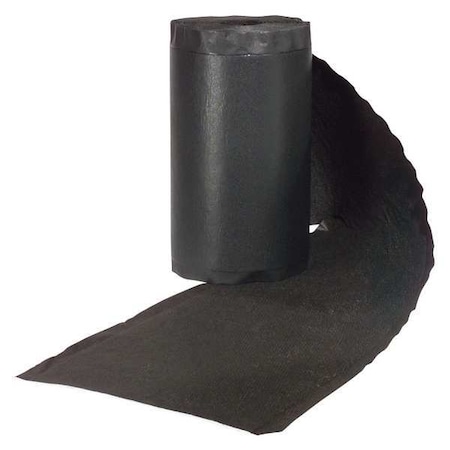 Sorbent Pad, 41 gal, 19 in x 100 ft, Oil, Black, 2 PK MPN:MAT466