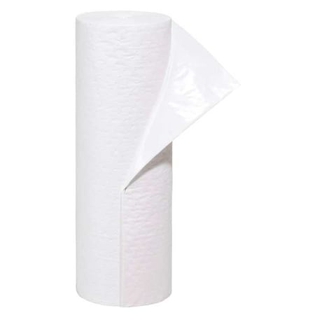 Sorbent Roll, 20 gal, 31 in x 75 ft, Oil, White, Polypropylene MPN:MAT498