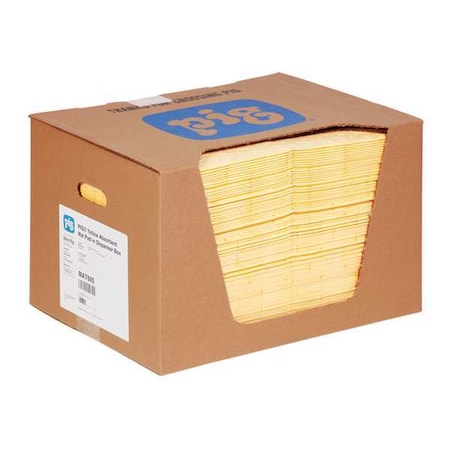 Sorbent Pad, 22 gal, 15 in x 20 in, Universal, Yellow, 100 PK MPN:MAT605