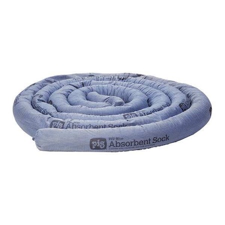 Sorbent Sock, 14 gal, 3 in x 20 ft, Universal, Blue, 4 PK MPN:PIG203