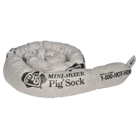 Sorbent Sock, 15 gal, 2 in x 42 in, Universal, Gray, 60 PK MPN:PIG205
