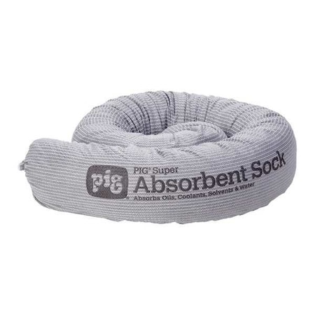 Sorbent Sock, 24 gal, 3 1/4 in x 42 in, Universal, Gray, 24 PK MPN:PIG210