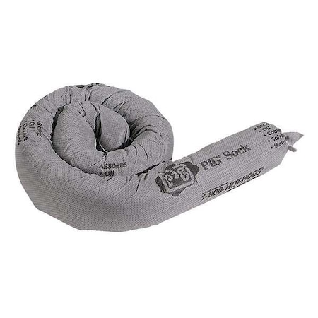 Sorbent Boom, 30 gal, 3 in x 48 in, Universal, Gray, 40 PK MPN:PIG228