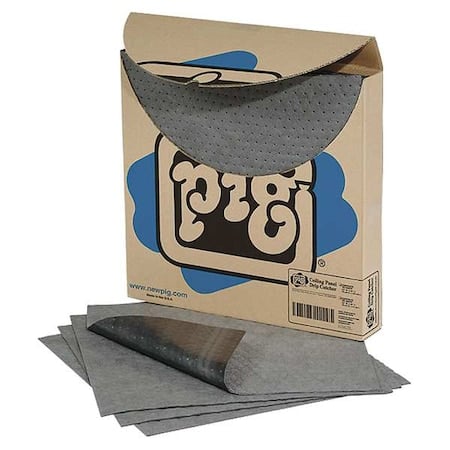 Sorbent Pad, 6 gal, 23 in x 24 in, Universal, Gray, 20 PK MPN:TLS665