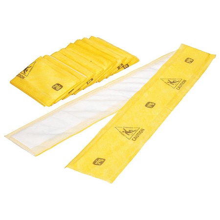 Sorbent Strip, 13 gal, 5 in x 60 in, Universal, Yellow, 10 PK MPN:WTR001