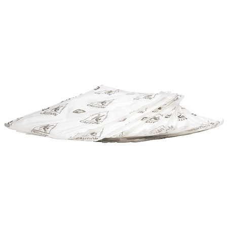 Sorbent Pad, 5 gal, 10 3/4 in x 14 1/2 in, Universal, White, Polypropylene, SAP MPN:WTR005