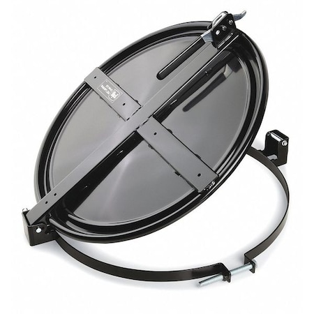 Drum Lid, Black, Steel, 23.5 in L MPN:DRM659-BK