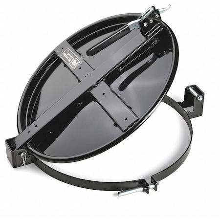Drum Lid, Black, Steel, 19.25 in L MPN:DRM821-BK