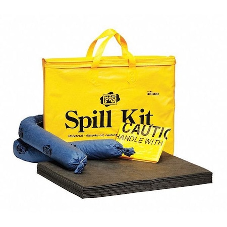 Spill Kit, 5 gal Volume Absorbed per Kit, Not Applicable Capacity, Bag, Yellow, 26 MPN:45300
