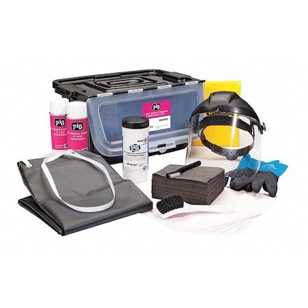 Spill Kit, 16 oz Volume Absorbed per Kit, Not Applicable Capacity, Box, Black, 59 MPN:CLN1001